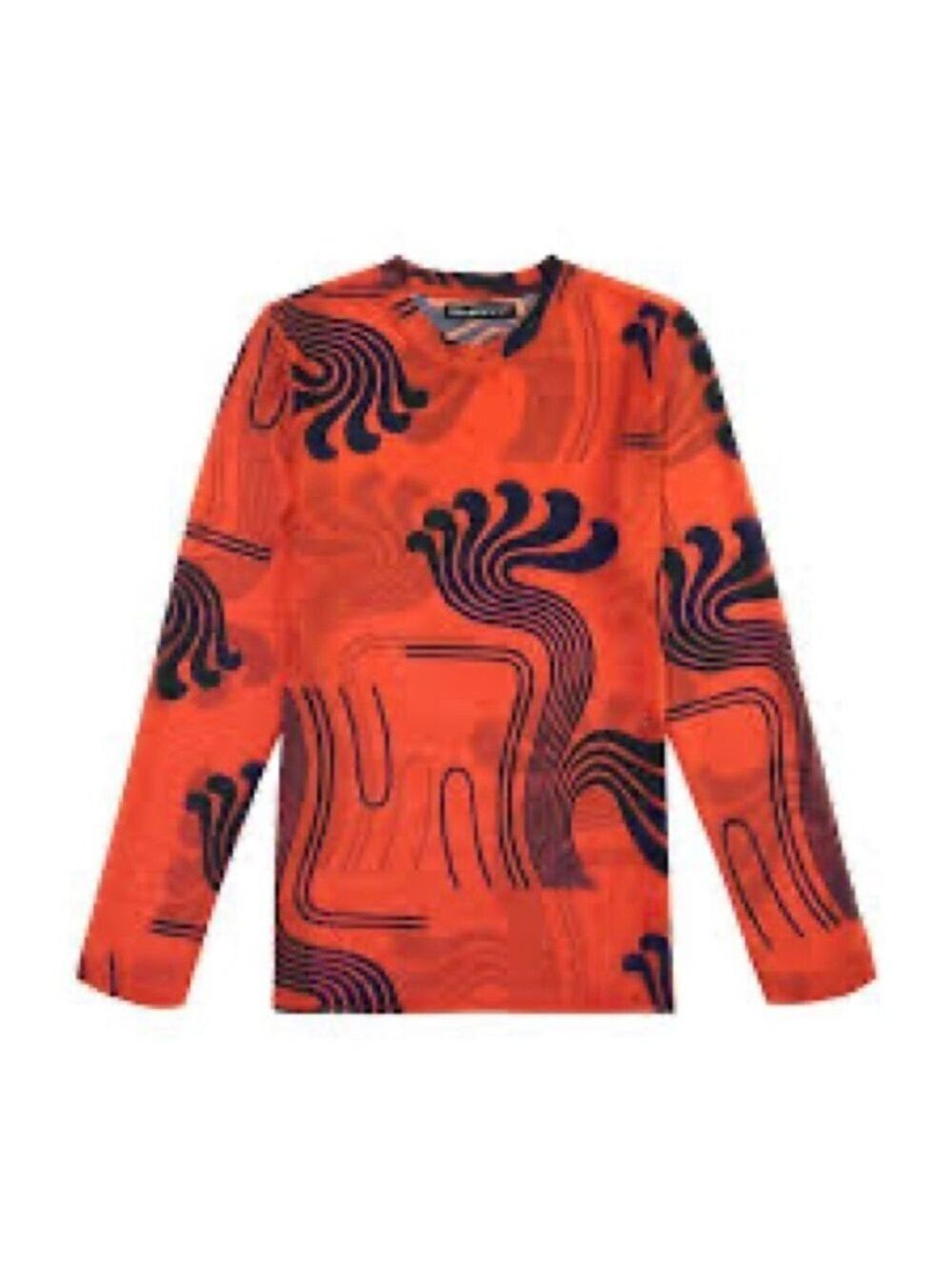 Fever Room Dragon Tail Tribal Sheer Mesh Indie Sleaze Top Tattoo Print Women’S